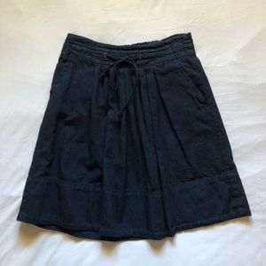 Right above the knee denim skirt with pockets!